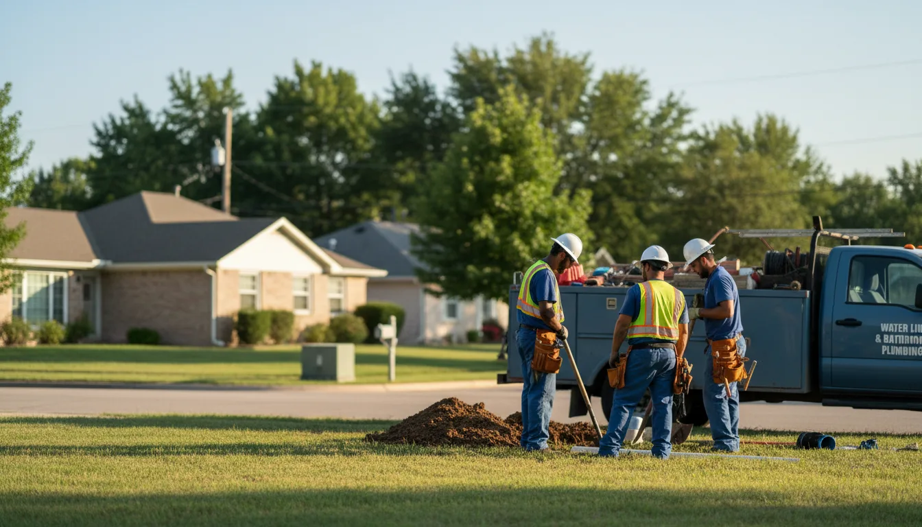 Residential water line and bathroom plumbing service in Billerica, MA